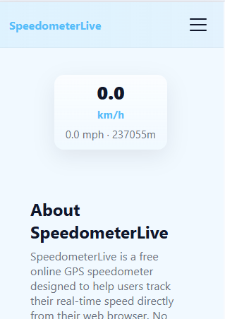 Speedometer Live Online