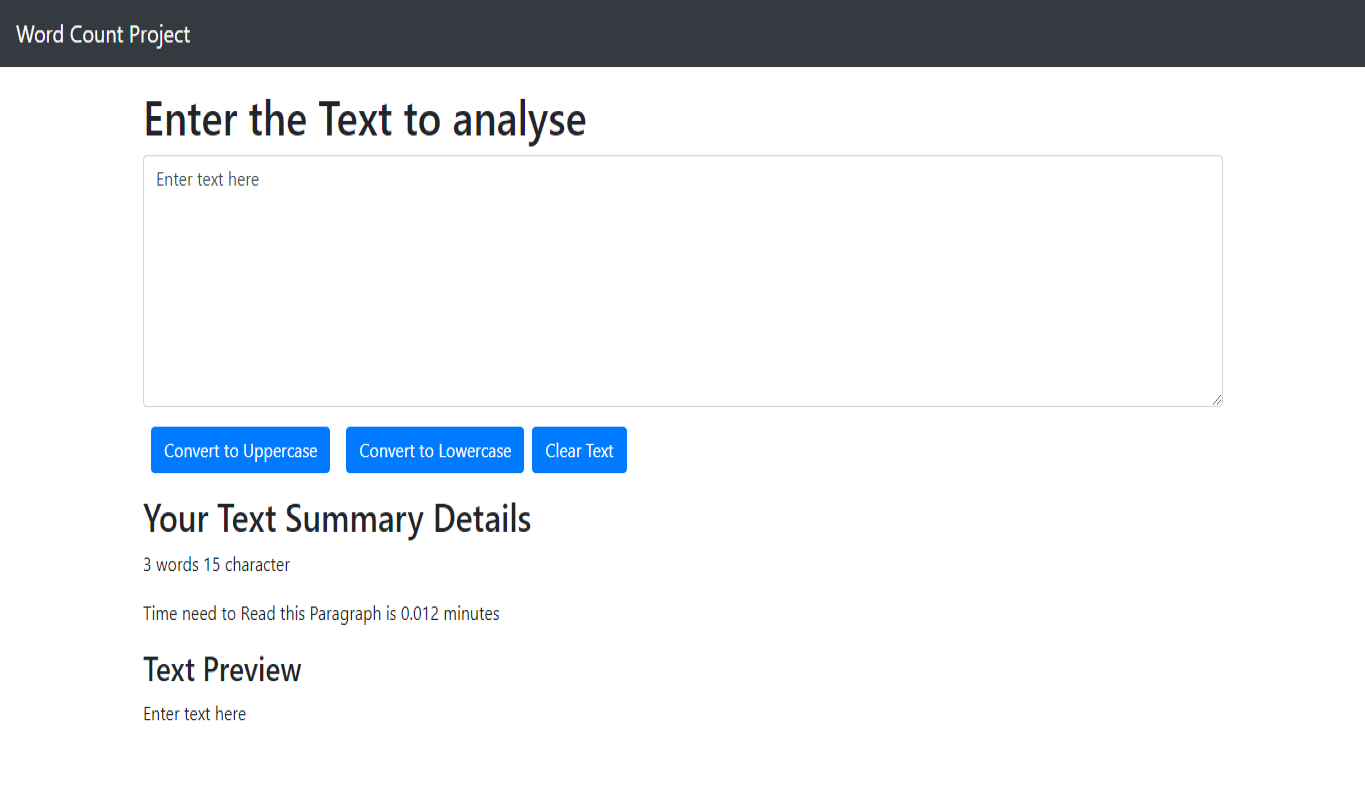 Word Count Tool
